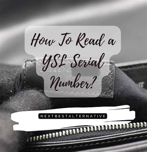 where to check ysl serial number|how to check ysl serial number.